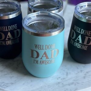 New In Box Well Done Dad I’m Awesome Wine Mug